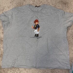 Polo by Ralph Lauren Light Gray Tee with Bear Design